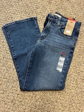 Levi's Dark Blue Bootcut Jeans with Red Logo Tab